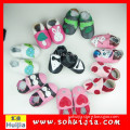High quality custom colorful animal shape soft flat embroidered handmade leather baby shoes